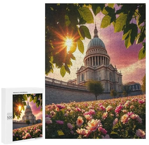 Kirche 500 Teile Puzzles Alle Altersgruppen Landschaftsgebäude Handwerk Anspruchsvoll GeschenJugendlicheee Heimdekoration Kreativ Impossible Puzzle Geschicklichkeitsspiel 500 PCS