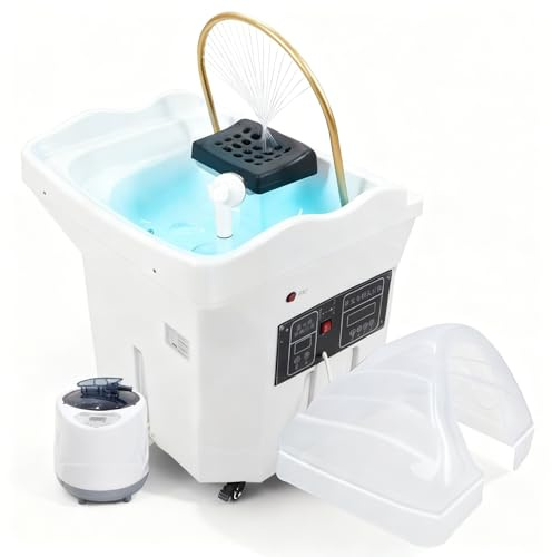 Attrezzatura Per Head Spa Dell'Acqua Serbatoio Portatile 60 l, 4 Ruote Universali Scaldabagno Lavandino Shampoo D'Acqua Giapponese Lavatesta Portatile per Massaggio, per Salone
