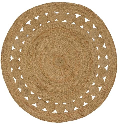 vidaXL Bereichsteppiche Natur Ø 120 cm Jute