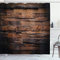 ABAKUHAUS Cioccolato Tenda da Doccia, Legno grezzo Scuro, Tessuto Set di Decorazioni per il Bagno con Ganci, per la vasca da bagno, 175 cm x 200 cm, Marrone Marrone