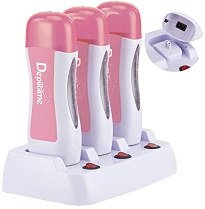MELCAP Trio per Depilazione Cera Rullo con Accensione Individuale 120 W