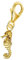 Goldene Hufeisen mini klein Seepferdchen Karabiner Charm Anhänger für Bettelarmband aus 925 Sterling-Silber Vergoldet