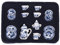 OUHUAN 1/12th Dining Ware China Ceramic Tea Set Dolls House Miniatures Blue Flower