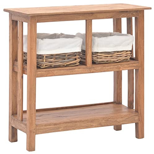 ZQQLVOO Consolle - Tavolo da consolle in legno massiccio, 69 x 28 x 70 cm, console, tavolo da consolle, tavolo da corridoio stretto, tavolo d'ingresso, credenza per ingresso e corridoio