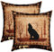 Cute Wölfe Kissenbezüge 50x50cm 2er Set Kissenbezüge Weich für Mädchen Jungen Wölfe Heulen Sofakissen Couchkissen Tiere Wölfe BaumKissenbezug Kissenhülle Exotisch Style Braun Schwarz Dekokissens