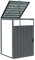 HOME DELUXE - Abri pour poubelles CUBO - Extension - Place pour 1 Poubelle de 240 litres, Couleur : Anthracite, résistant aux intempéries, Serrure et clé incluses I Abri pour poubelles Gartenbox