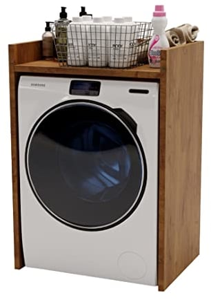 MRBLS_HOME Armoire pour machine à laver, sèche-linge, meuble de salle de bain, buanderie, plusieurs couleurs, 66 x 97 x 62 cm, rétro