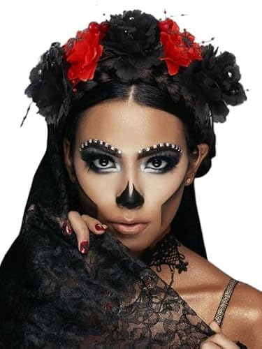 Fashband Halloween Fleur Bandeau Noir Rose Araignée Bandeaux Couronne Bandeau De Cheveux Fête Jour des Morts Casque Cosplay Accessoires De Cheveux pour Femmes