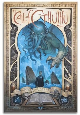 DATOZA Father of Cthulhu Mythology Art Poster Dekorative Malerei Leinwand Wandkunst Wohnzimmer Poster Schlafzimmer Malerei,Wandkunst Bilddruck Moderne Familienzimmer Dekor 12x18inch(30x45cm)