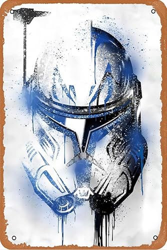 Captain Rex Graffitti Helm – Filmposter Vintage Metall-Blechschild Retro Lustiges Blechschild für Zuhause, Bar, Pub, Küche, Garage, Restaurant, Wanddekoration, 20,3 x 30,5 cm