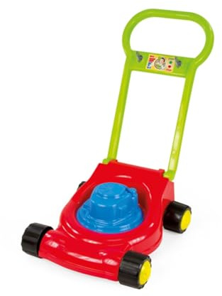 Mochtoys Spielzeug-Rasenmäher mit Griff und Leistungshebel - Beweglichen und Geräusch Machenden Rädern, Wetterbeständig, Abmessungen: 54x36x56 cm
