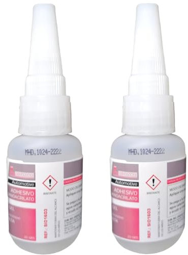 2x Pegamento Cianocrilato Gel Adhesivo Instantáneo 20 gr.