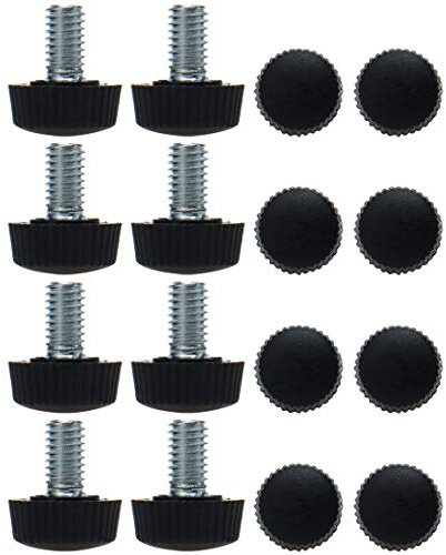 sourcing map 16 Pcs Pieds de Nivellement Meuble Réglable M6 x 10 x 16mm Pied de Meuble, Protecteurs de Sol pour Meubles de Maison, Armoires, Pieds de Table