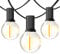 BRIMAX Outdoor String Lights, Garden Lights Mains Powered, 46pcs Sockets, 50pcs G40 1W LED Bulbs Shatterproof, 2200K Warm White, 50ft Waterproof Festoon Lights Outdoor for Cafe Patio Xmas Wedding