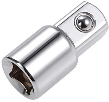 sourcing map 3/8 Inch Drive (F) x 1/2 Inch (M) Socket Adapter for Ratchet Wrenches, Female to Male, Cr-V