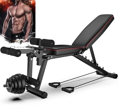 WOERD Verstellbare Hantelbank Klappbar Heimtraining, Multifunktion Bank Fitness Trainingsbank Schrägbank Flachbank Für Ganzkörpertraining Fitness Bench, Bis 280kg