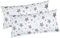 Baumwoll Renforcé Kissenbezug - 2er Set in 40x80cm - Sterne mit Kreisen und Punkten - Weiß - Kopfkissen-Bezug, Kissenhülle, Dekokissenbezug aus 100% Baumwolle (KY-560/1-40x80)