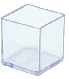 Flyshop Lot de 12 Capuchons de Pieds de Chaise en PVC Anti-Rayures pour Pieds de Meubles carrés 20 x 20 mm (2,0 x 2,0 cm) Transparent