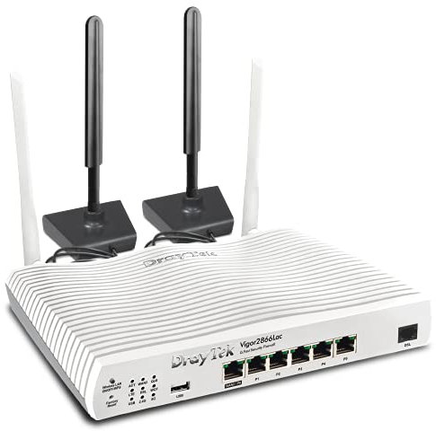 DrayTek Vigor 2866LAC VDSL2, G.Fast, FTTC Failover VPN Router With Embedded Dual 3G/4G (LTE) SIM slots - AC Dual Band Wireless, Load Balancing. 5+1 Gb LAN Ports, Ideal For Business