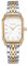 BURKER Damenuhr Isabell, Rechteckiger Damen Armbanduhr Gliederarmband Edelstahl Analog Quarz 3-ATM Wasserdicht - 28 mm - Gold Silber