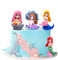 Morofme 4pcs Mermaid Cake Topper, Little Cute Mermaid Doll Figurines, Mermaid Birthday Cake Cupcake Topper Decorations for Kids Girls Mermaid Princess Under the Sea Theme Birthday Baby Shower Party