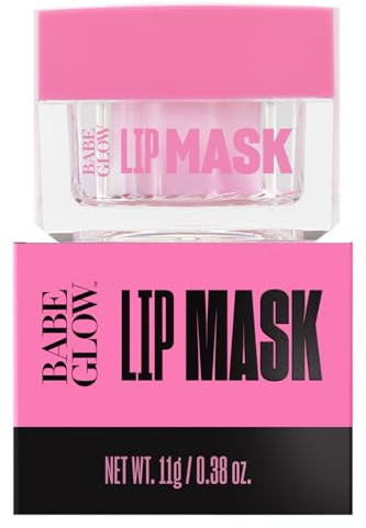 Babe Original Babe Glow Fragrance-Free Lip Sleeping Mask for Softer Lips, Hyaluronic Acid & Antioxidant Infused for Smoother, Moisturized Lips, Unscented, Cruelty-Free…