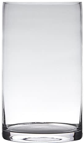 INNA-Glas Glasvase Zylinder Sansa Earth, klar, 40cm, Ø15cm - Deko Vase