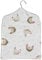 Jolee Fabrics Premium Oilcloth Peg Bags with Wooden Hanger - Large Waterproof Peg Bag, Clothes Clip Storage Perfect for Any Washing Line(Cream and Red Spot Hens)