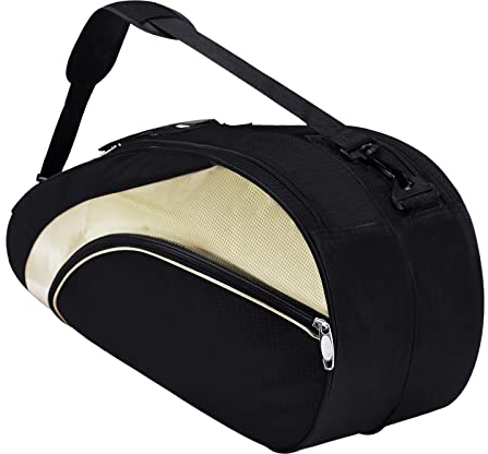 IPENNY Super Groß Badminton-Rucksack 800D Nylon Wasserdicht Tragbar Badminton Schläger Tasche Große Kapazität Sporttasche für 6 Schläger Multifunktion Umhängetasche