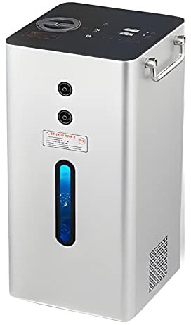 Generatore d'acqua portatile a idrogeno 600 ml/min, inalatore di H2 ad alta purezza al 99,99%, fornitura continua di H2 per 4 ore, 5 sistemi di rilevamento intelligenti, per(Color:doppia aspirazione)