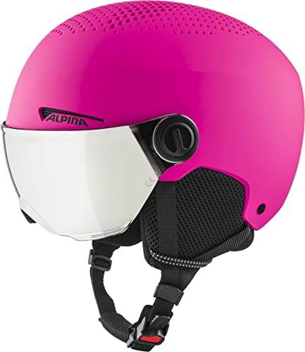 Alpina Kinder Zupo Visor Q-lite Skihelm, pink matt, 51-55 cm