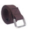 SEIWEI Geflochtener Canvas-Gürtel, 110 cm, Doppelringschnalle, elastischer Gürtel, verstellbarer Gurtband für Damen und Herren, braun, 110 cm