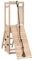 Gecheer Playhouse with Climbing Wall Wooden Playhouse Garden Play Swing Climbing Frame Outdoor Play Game Playhouse for Kids Solid Wood Pine 280