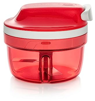 Tupperware SuperSonic Zerkleinerer Mini, 300 ml Fassungsvermögen, manuelle Küchenmaschine – Küchenhelfer zum Zerkleinern von Kräutern, Nüssen, Knoblauch, Gemüse