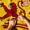 Anley Reißfeste, doppelseitige, 3-lagige Schottland-Flagge mit zügellosem Löwe, 90x150 cm – Leinenkopf und knitterfrei – die stärkste und langlebigste schottische Flagge mit zügellosem Löwe