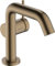 hansgrohe Tecturis S Fine - Waschtischarmatur mit Push-Open Ablauf, energiesparend (CoolStart), Wasserhahn Bad Auslauf Höhe 110mm, Mischbatterie Waschbecken wassersparend (EcoSmart+), Brushed Bronze