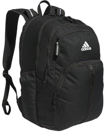 adidas Prime Backpack for Work, Travel Bag for Women and Men with Padded Compartment for Laptop, Black/White/2, One Size, Prime Backpack for Work, Travel Bag for Women and Men With Padded Compartment