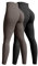 OQQ 2-teilige Yoga Leggings für Damen Nahtlos Workout Hohe Taille Po-Lifting Athletische Leggings Schwarz Teeblätter