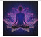 Yoga-Duschvorhang, 183 x 183 cm, Polyester-Stoff, bedruckt, Duschvorhang-Set für Badezimmer mit Haken