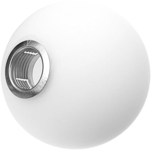 HEMOTON White Round Glass Globe Lamp Shade, 12cm Diameter, G9 Base, Spherical, Replacement for Wall Sconces, Chandelier, Pendant, Table Lamps