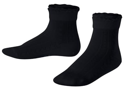 FALKE Unisex Kinder Romantic Net Socken atmungsaktive biologische nachhaltige Baumwolle hautfreundlich verstärkt dünn festlich fein elegant mit Rüsche am Bündchen ideal zur Kommunion 1 Paar | mit verstärkten Belastungszonen