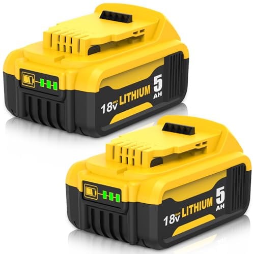2 pezzi FUNMALL 18V 5.0Ah Li-ion batteria di ricambio la batteria per Dewalt 18V DCB184 DCB200 DCB182 DCB180 DCB181 DCB182 DCB201 con indicatore LED strumenti di potere