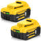 2 pezzi FUNMALL 18V 5.0Ah Li-ion batteria di ricambio la batteria per Dewalt 18V DCB184 DCB200 DCB182 DCB180 DCB181 DCB182 DCB201 con indicatore LED strumenti di potere