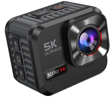 Tumuued 5K 30FPS HD Action Camera Portable Action Camera Mini Action Camera with Wifi 1.54-Inch Screen 160° Wide-Angle Action Video Recorder LP68 Waterproof