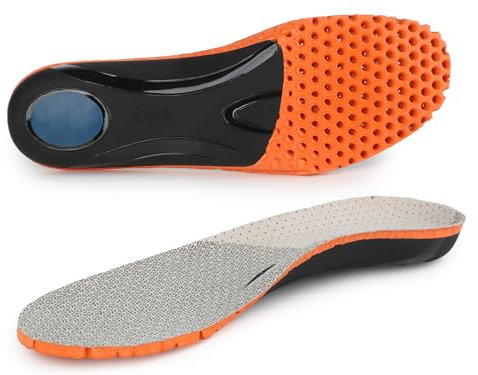 Knixmax Premium Leder Einlegesohlen Herren - Berufstauglich mit Stoßabsorption, Atmungsaktiv für Alltag und Aktivität Beige 44EU