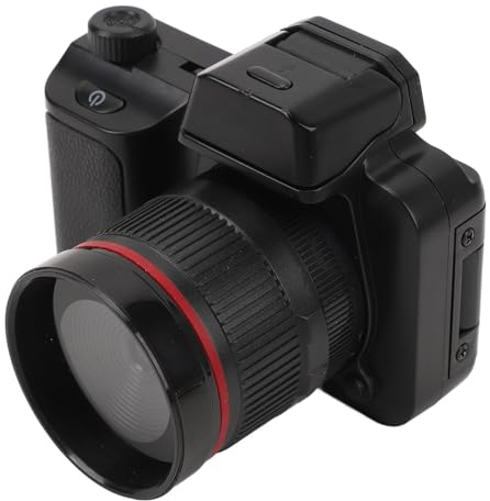 Digitalkamera für Fotografie, 4-facher Zoom, 1080P HD-Vlogging-Videokameras, um 180° Umklappbarer 2-Zoll-Bildschirm, Retro-Kompakt-Digital-Spiegelreflexkamera für Kinder,