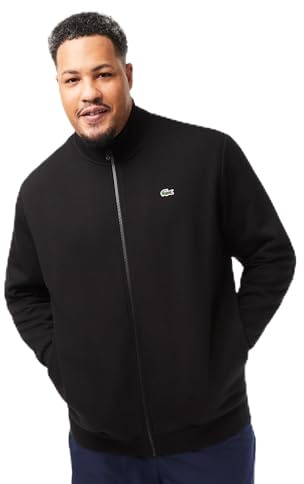 Lacoste Big Fit Cotton Fleece Zip-up Sweatshirt Maglia di Tuta Uomo (Pacco da 1)