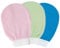 3Stück Peelinghandschuh, Exfoliating Gloves Waschhandschuh Körper Duschhandschuh Massage Peeling Handschuh Handschuhe für Körper Und Gesicht - Grün,Blau,Rosa