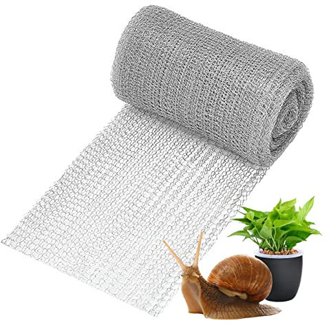 BEAHING Mole de Malla Mole de Acero Inoxidable Mesh Mesh Snail Cerca 12.7 cm*6m Babosas y Caracoles de Planta de Malla Resistente a la óxido