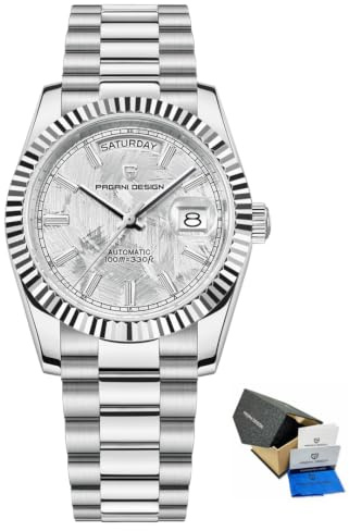 Pagani Design 1752 DD36 Luxury Men's Automatic Mechanical Watch, Sapphire Glass, Day Date Watch, Seagull Caliber ST16, 100m Water Resistant